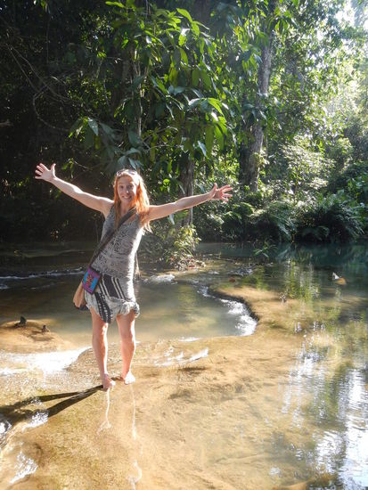 Auf der Spitze des Wasserfalls angekommen. Freude Freude
(L. Pr.)