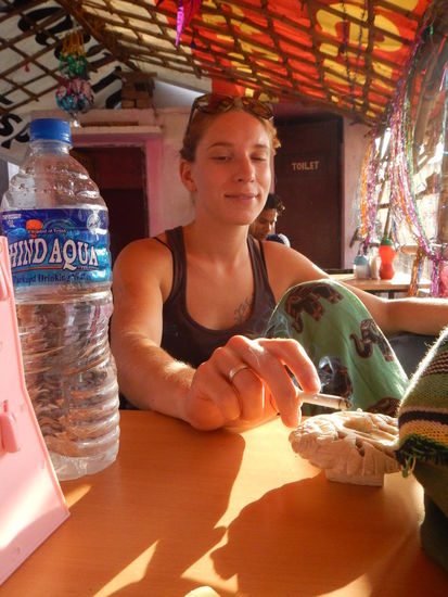 Sonne geniessen und Leute beobachten 