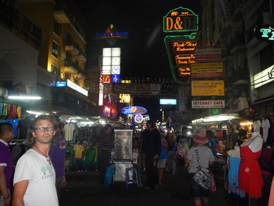Touristenviertel Khao San Road. Hier wohnen wir (Bkk)