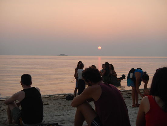 Wir Trommeln vom Sonnenuntergang..