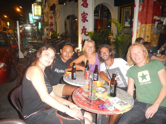 Abschiedsfeier an der Reggaebar (Penang).. Morgen gehts frueh zu den Cameron Highlands!!!