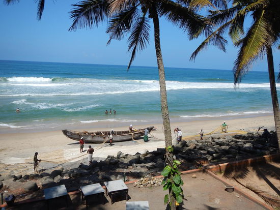 Fischer am Black beach (Varkala)