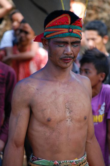 Einer der besagten Taenzer - und er gab alles.