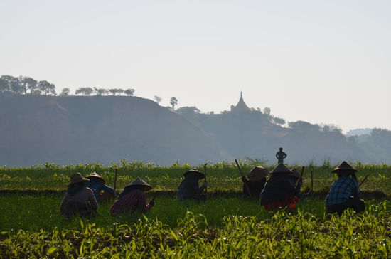 Nur auf einem schmalen Streifen entlang des Flusses ist Landwirtschaft überhaupt möglich.