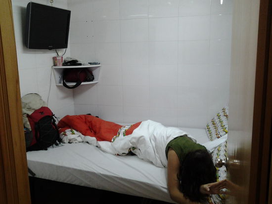 Unsere Suite - das braune links und rechts im Vordergrund ist schon der Türrahmen.