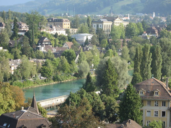 Die Aare, vielleicht springen wir da heute auch noch rein 