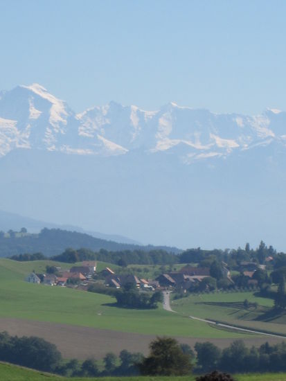 Die Aussicht vom Gurten auf die Alpen, herrlich 