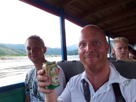 Peter ( australia) und ich beim Lao schlürfen