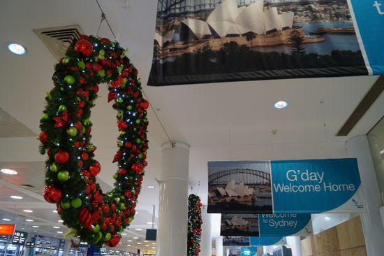 am Airport is es auch schon recht Weihnachtlich