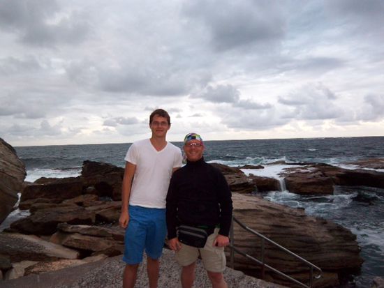 Sebastian und ich am Coogee Beach ... gross is er schon