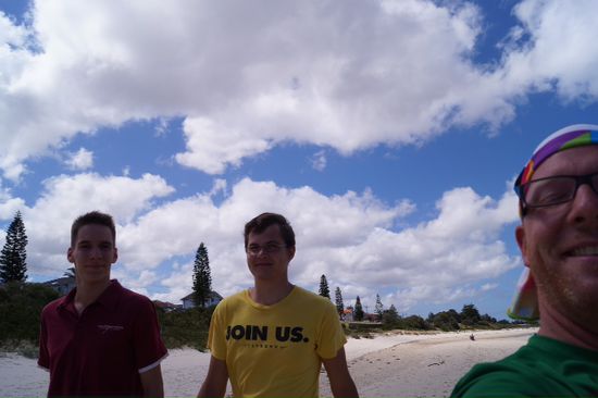 spazieren am Botany Beach mit Bastian, Sebastian und meinereiner