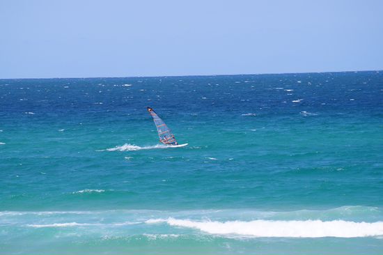 Und man sah mal wieder einen windsurfer. Sehr selten hier im Osten