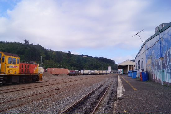 Bahnhof in Picton ... Da gabs Früstück beim Subway ... Hatte um 6 uhr schon offen