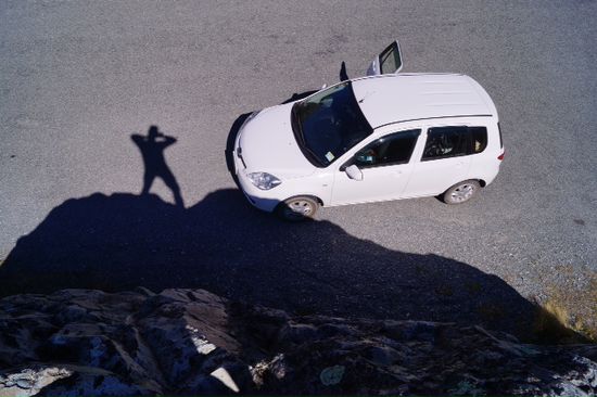 Fels am Parkplatz