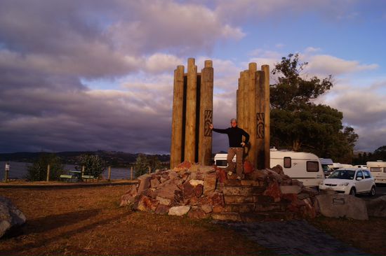 Kunstwerk an Lake Taupo
