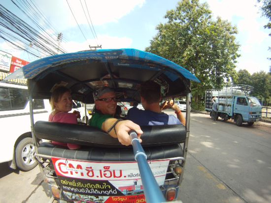 im TUK TuK auf dem Weg ins Hotel Inter Inn