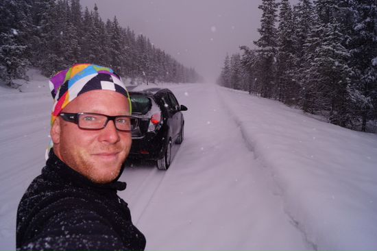 Die strasse und der schnee und ich .... Haha