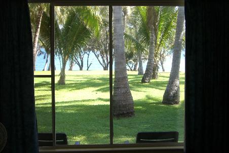 Blick aus dem Fenster unserer Unterkunft in Bowen