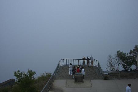Lookout bei den Three Sisters am Tag danach: Das weisse Nichts....