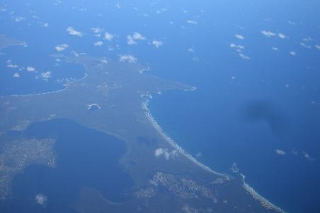 Anflug auf Tasmanien...
