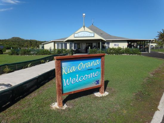 Der Flughafen von Aitutaki - Gepäckband gibt es nicht.