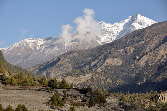 Ausblick am Morgen von unserer Lodge