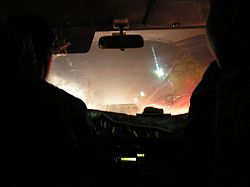 Szenen wie nach einem Vulkanausbruch