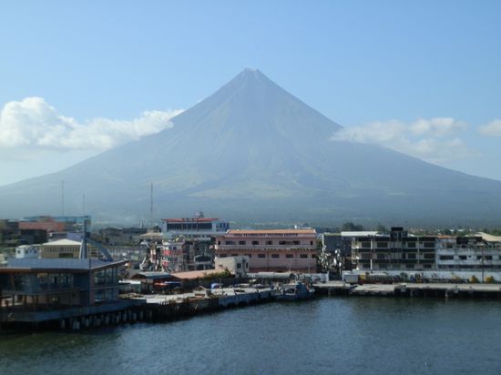 Der erste Eindruck von dem Mount Mayon
