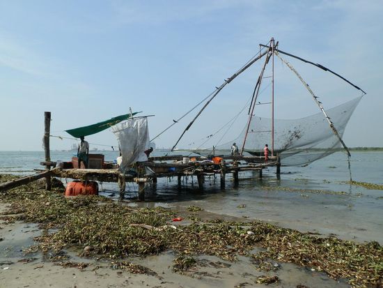 Chinesische Fischernetze