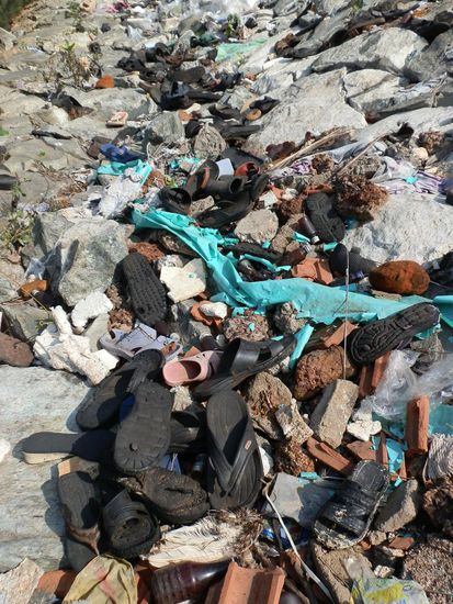 Nach der Waschung läßt man einfach alles liegen