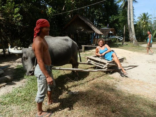 Hab sie gefragt ob sie mich später zurückbringen.  
Die haben mich aber nicht ernst genommen