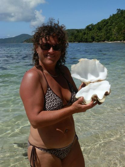 Die Riesenmuschel hätte ich gerne mitgenommen 
Ist aber verboten!!!