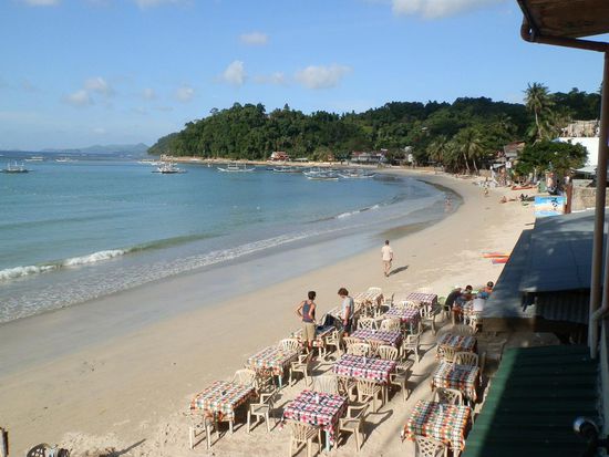 Der Blick bei schönem Wetter von unserer Terrasse aus
