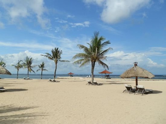 Der Strand ist an einer Stelle schon recht nett anzusehen!!!