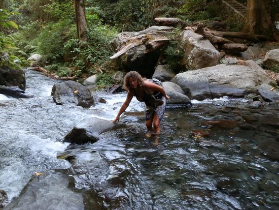 Hier mussten wir den Fluss durchwaten