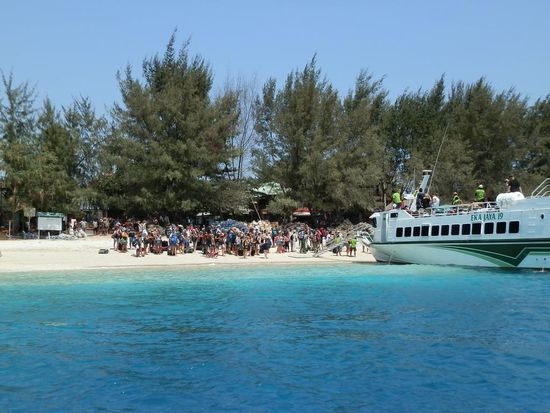 Ankunft auf Gili Trawangan
Man könnte meinen die Insel wird evakuiert