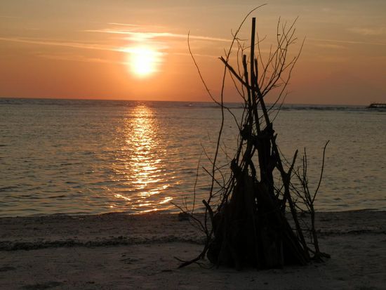 Sonnenuntergang
Nun wurde es aber auch Zeit zurück zu laufen
Drei Kilometer, eine halbe Stunde bis es dunkel wird und keine Taschenlampe!!!