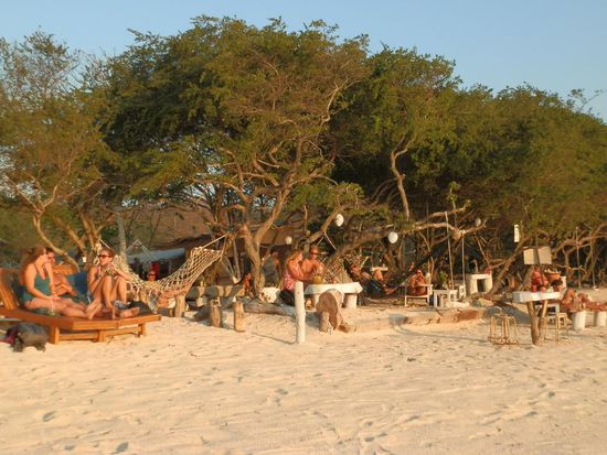 Gemütliche Stimmung an der Westküste von Gili Trawangan