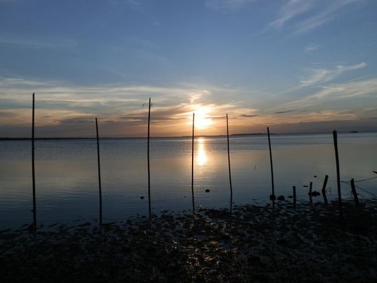 Sonnenuntergang am Hafen