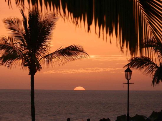 Nur zwanzig Minuten nach seiner Ankunft ging auch schon die Sonne unter
Das nennt man Timing!!! 