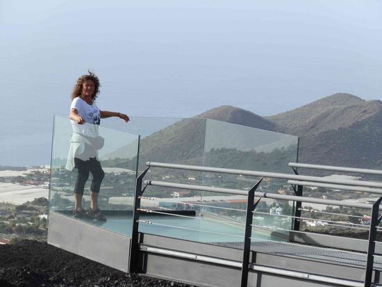 Ein ewig langer Steg wurde bereits über den Lavafluss gebaut
Schöne Idee um die Zöpfe noch einige Jahre begutachten zu können