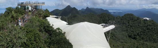 Nach einem kurzen Aufenthalt auf der ersten Ebene, wo keine Sicht mehr war, hier weiter oben geht's wieder