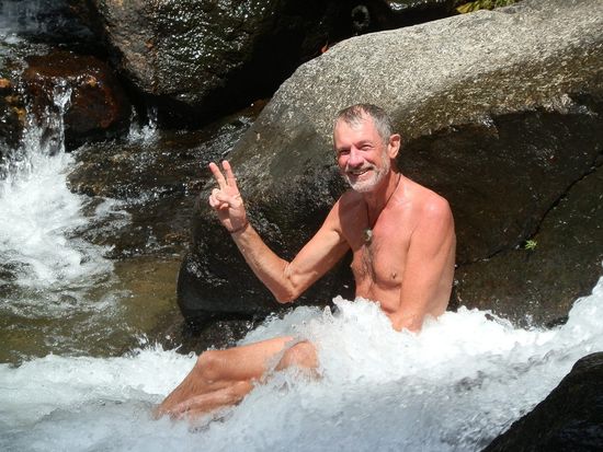 Nach der Anstrengung erst einmal ein kühles Bad