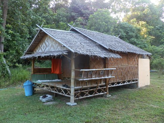 Unser erstes Bungalow an der Sunset Beach
Die Gegend war fantastisch - so viel Ruhe und Nachts hörten wir nur die Tiere
