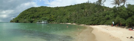 Und der Strand auf der Insel