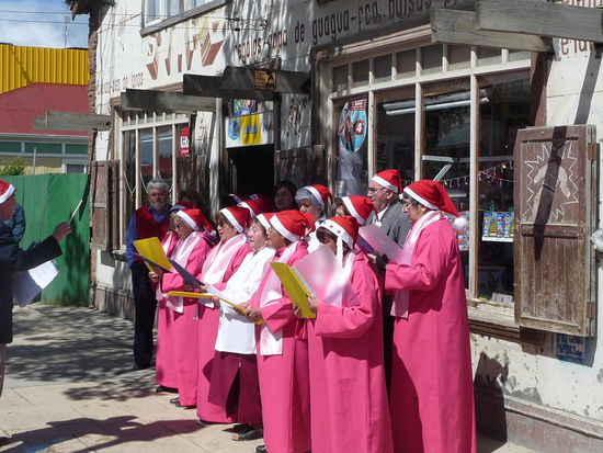 In Puerto Natales kam doch noch Weihnachtsstimmung auf...! 