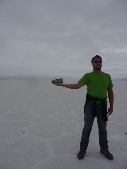 Auf dem Salzsee ist Florina federleicht....