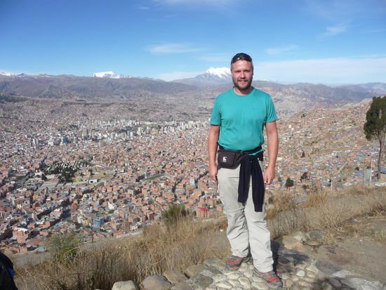Blick von El Alto (4010m) auf La Paz (3500)