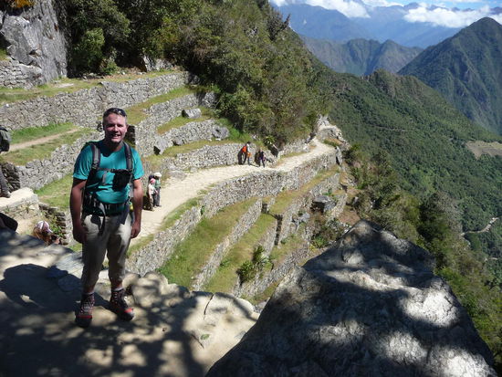 Hier kommt der Inkaweg zum Machu Picchu rein
