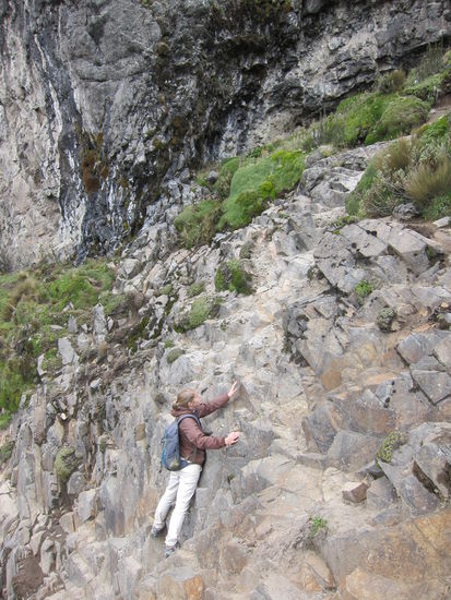 Gegen Ende mussten wir klettern...